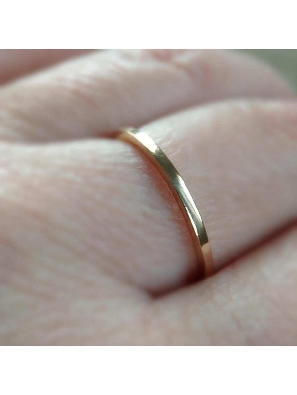 Square 14K Gold Filled Stacking Rings - Picture 3 of 5